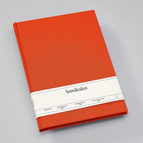 Notizbuch Classic mit Buchleinenbezug Orange A4 Blanko