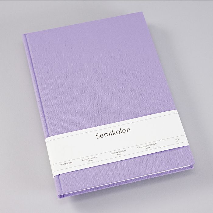 Notizbuch Classic (A4), lilac silk, Liniert