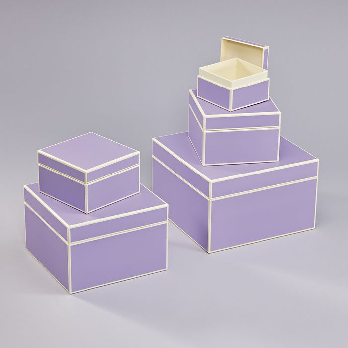5er-Set Aufbewahrungsboxen, lilac silk