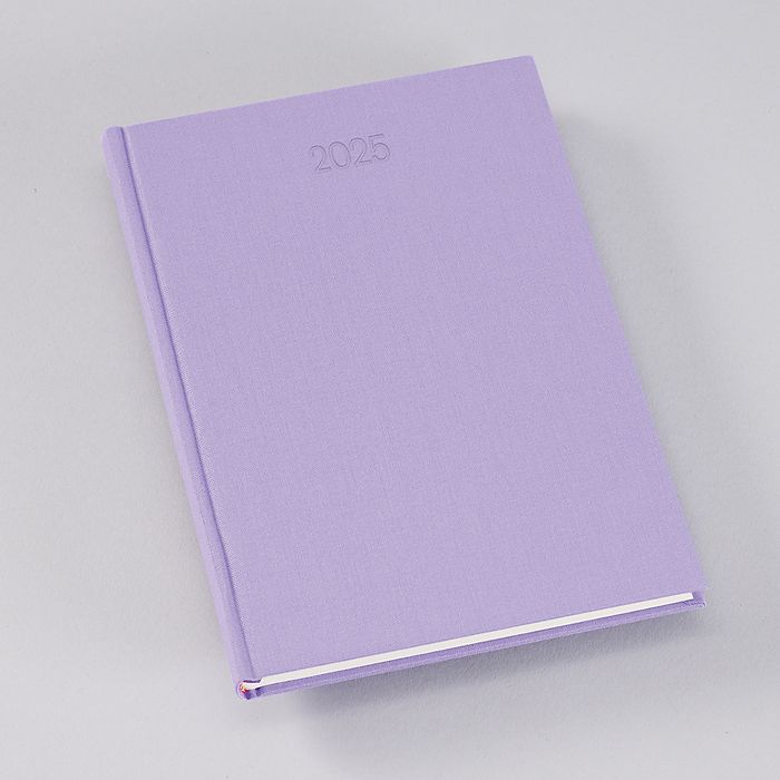 Wochenkalender & Notizbuch 2025 (A5), Leinen, Lilac Silk