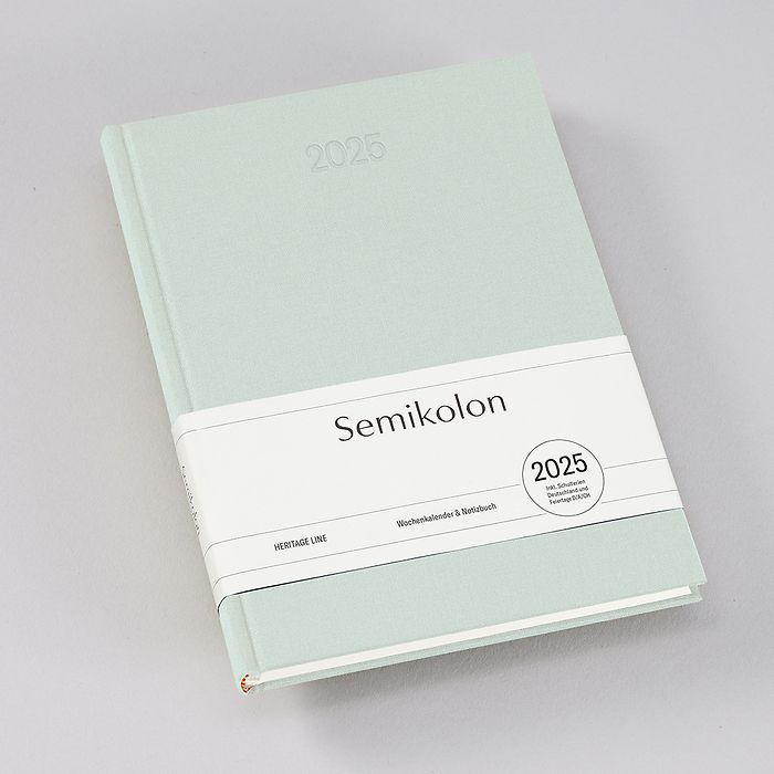 Semikolon Wochenkalender & Notizbuch 2025 (A5) Leine, Deutsch